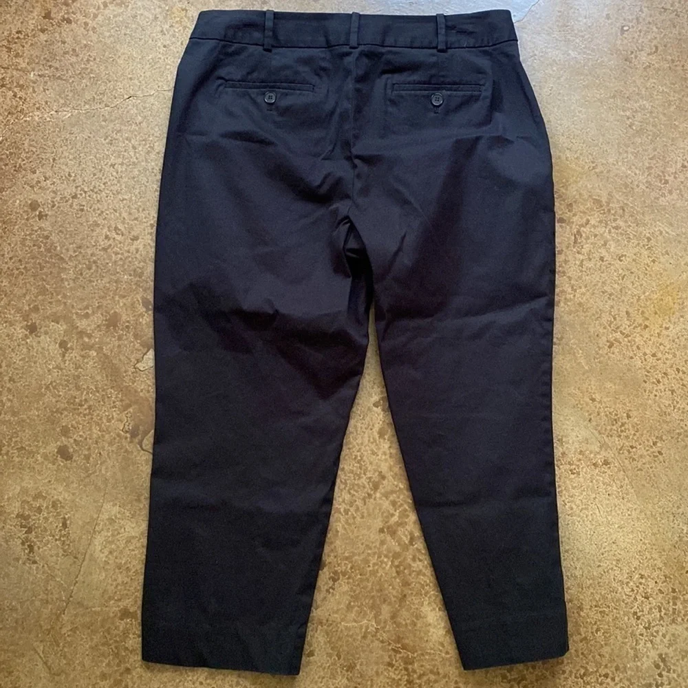 TALBOTS black cotton chino‎ CROP PANTS - CURVY FIT